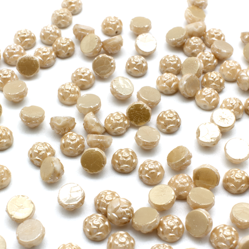 Roseta Cab 6mm 25pcs - Honey Plating