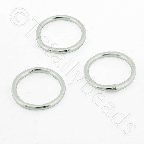 Closed Ring 10mm - Silver Plated 30pcs