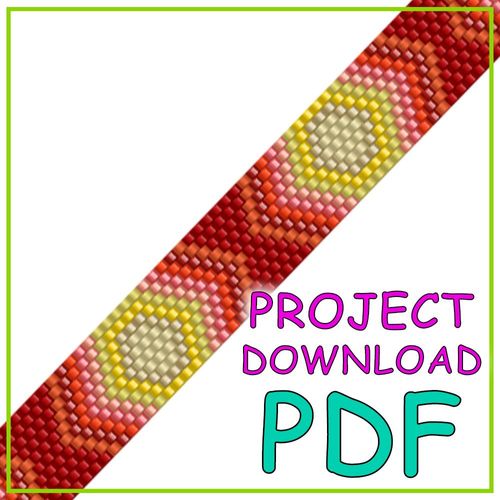 Treasure Bracelet Tropical Sunset Pattern Download - PDF Instructions