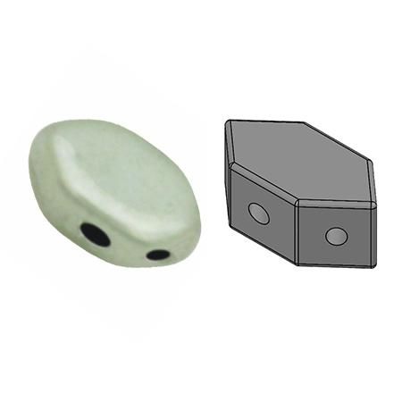 Paros Puca Beads - Opaque Light Green Ceramic