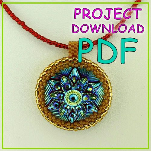 Winter Flower Cabochon Pendant - Download Instructions
