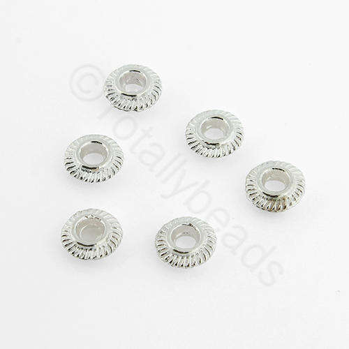 Antique Silver Bead - 6mm 40pcs