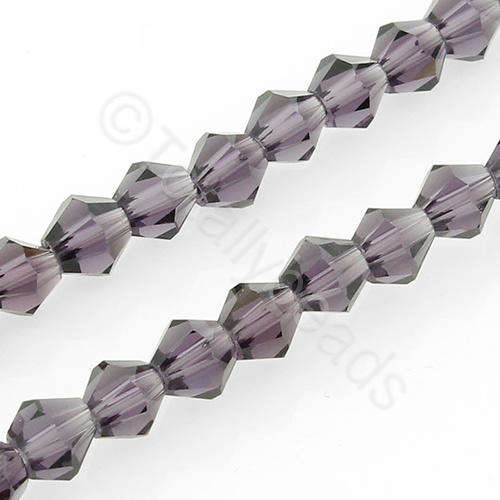 4mm crystal bicone beads purple — faceted for jewelry making and beadwork
