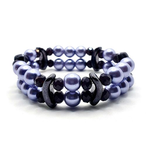 Venus Bracelet marble purple bracelet making kit — DIY set with beads and instructions for creating handmade jewelry