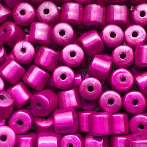 8mm Miracle acrylic round beads 8mm drum fuschia 30pcs — pack of 30, reflective 3D-effect beads ideal for jewelry making, crafts, and dec…