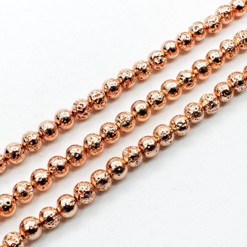 6mm resin druzy bead round rose gold — sparkling cabochon-style stone ideal for jewelry making, pendants, and craft designs