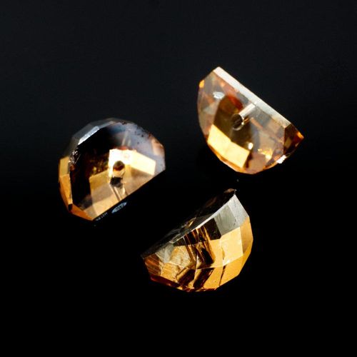 11mm crystal beads auburn, pack of 2 — faceted for jewelry making and beadwork