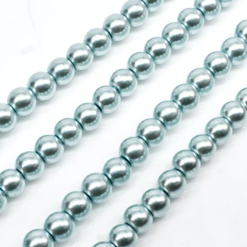 Glass Pearl Round Beads 4mm - Powder Blue