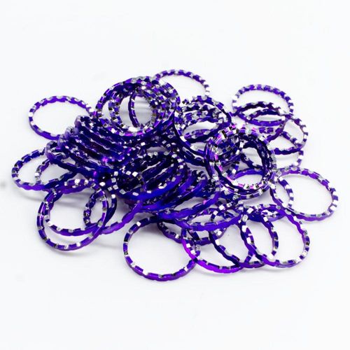 Aluminium Coloured Rings 16mm Lavender 10pcs for jewellery making