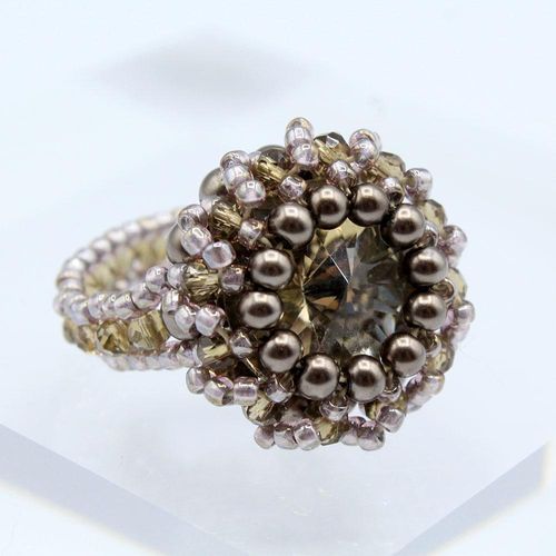 Bling Rings Pack coffee jewelry making kit — DIY set with beads and instructions for creating handmade jewelry