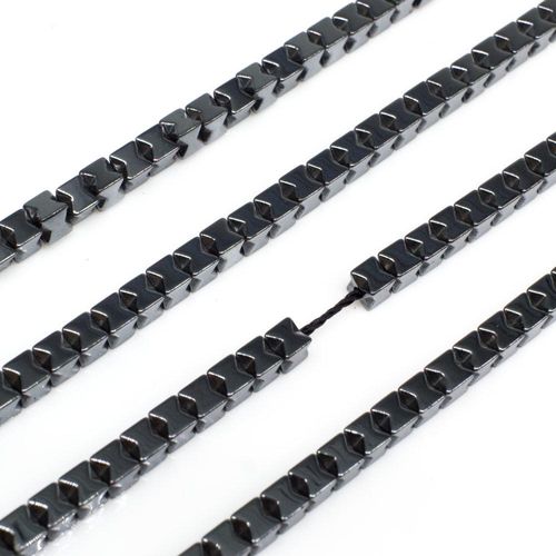 3mm hematite cube — for jewelry making, crafting, and beadwork projects