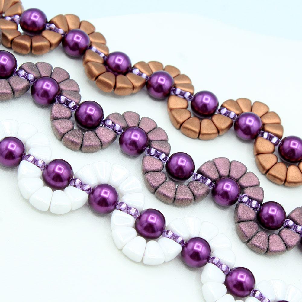 Maree Beaded Bracelet Make 3 frosted grape bracelet making kit — DIY set with beads and instructions for creating handmade jewelry