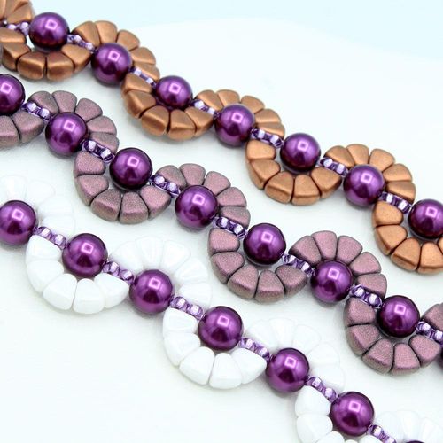 Maree Beaded Bracelet Make 3 frosted grape bracelet making kit — DIY set with beads and instructions for creating handmade jewelry