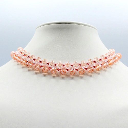 Christina Necklace soft pink necklace making kit — DIY set with beads and instructions for creating handmade jewelry