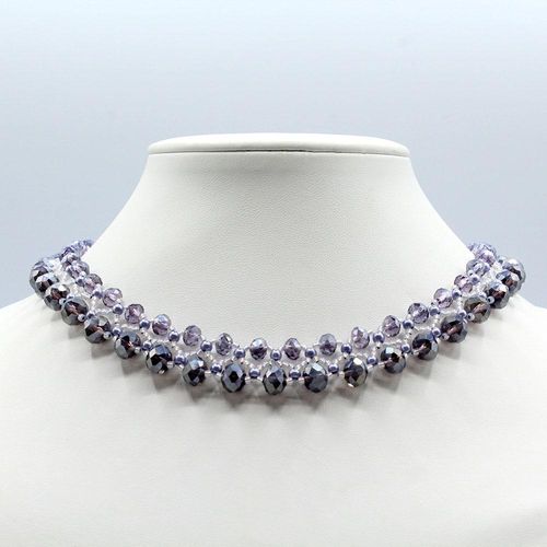 Christina Necklace violet mist necklace making kit — DIY set with beads and instructions for creating handmade jewelry