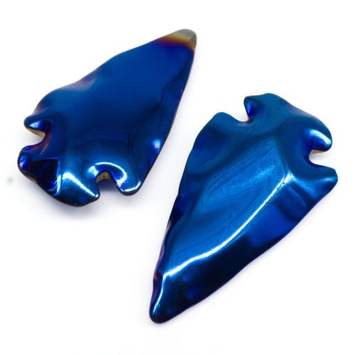 Hematite Flint Arrow 45mm - Blue