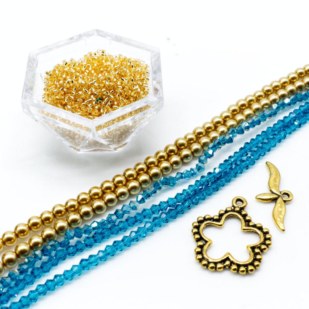 BC Week 42 Raw Diagonal Bracelet Gold 4mm for jewellery making