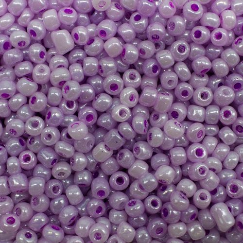 Seed Beads Pearl Shine Violet Size 6 100g 4mm for jewellery making