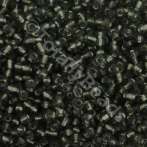 Seed Beads Silver Lined Grey - Size 11 100g