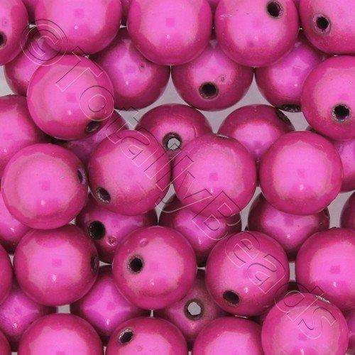 12mm Miracle acrylic round beads 12mm round fuchsia 25pcs — pack of 25, reflective 3D-effect beads ideal for jewelry making, crafts, and…
