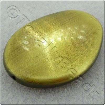 Acrylic Bronze Bead - Flat Nugget 40x29mm