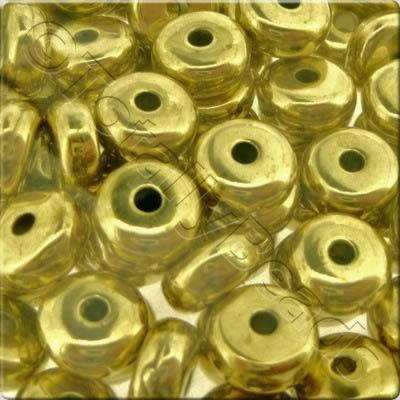 Acrylic Gold Bead - 6mm Disc
