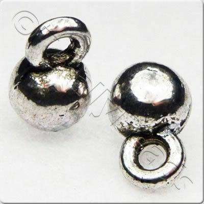 Antique Silver Hanger - 5mm Round 20pcs