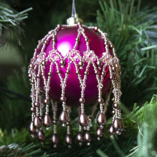 Jane Bauble Zoom 24/1 amethyst rose jewelry making kit — DIY set with beads and instructions for creating handmade jewelry
