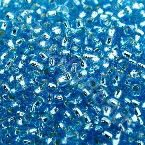 Toho Size 8 Seed Beads 10g - Silver Lined Aquamarine