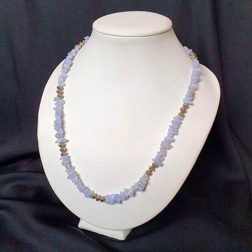 Isla Jewellery Set blue lace agate jewelry making kit — DIY set with beads and instructions for creating handmade jewelry