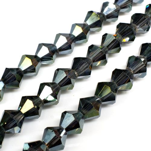 8mm crystal bicone beads olive garden — faceted for jewelry making and beadwork