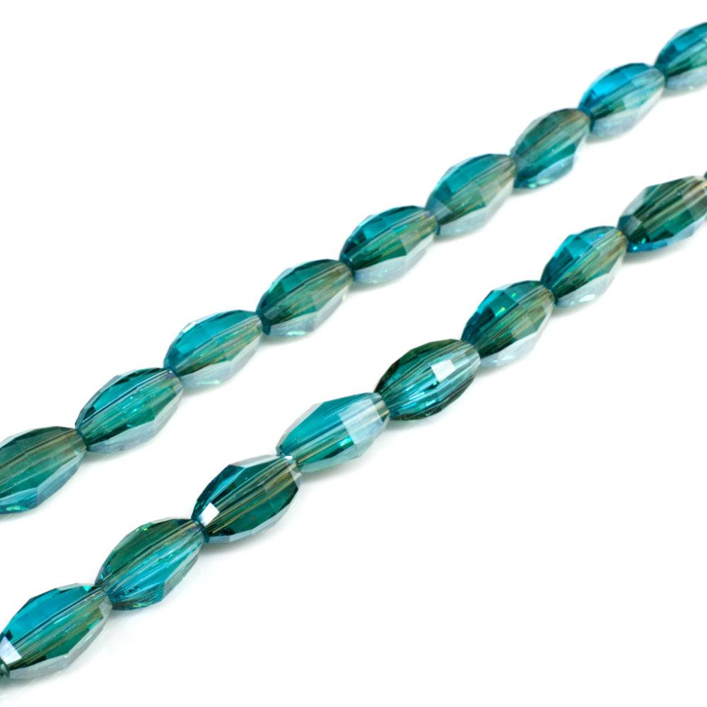 5mm crystal beads teal, pack of 60 — faceted for jewelry making and beadwork