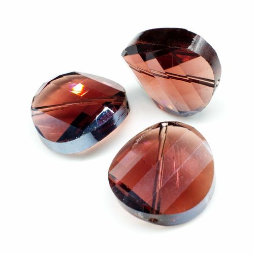 18mm crystal beads amethyst, pack of 6 — faceted for jewelry making and beadwork