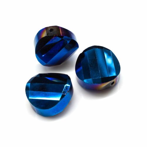 14mm crystal beads blue iris, pack of 8 — faceted for jewelry making and beadwork