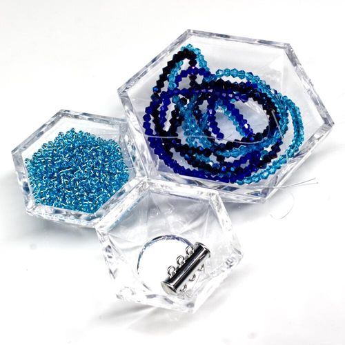 BC 2023 WK 20 : Patchwork Bracelet Aqua 3mm for jewellery making