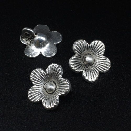 Antique Silver Metal Charm Daisy Flower 14mm 10pcs for jewellery making
