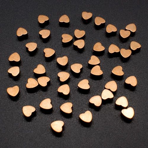 Iron Bronze Spacer Bead Heart 5mm 30pcs for jewellery making