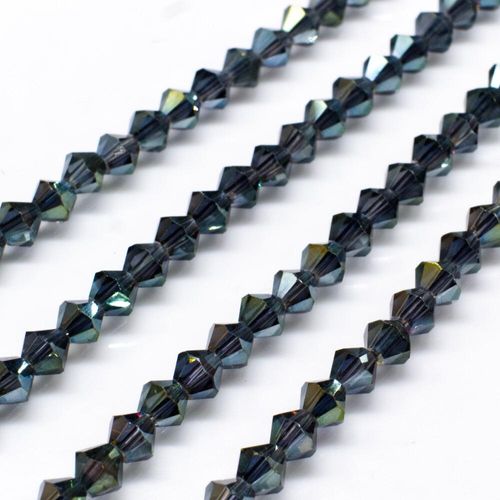 4mm crystal bicone beads olive garden — faceted for jewelry making and beadwork