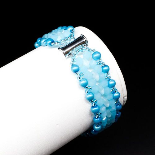 BC 2023 WK 13 : SuperDuo Cross Over Aqua Breeze 4mm for jewellery making