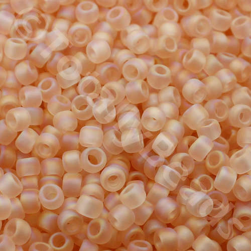 Toho Size 8 Seed Beads 10g - Trans Rainbow Frost Rosaline