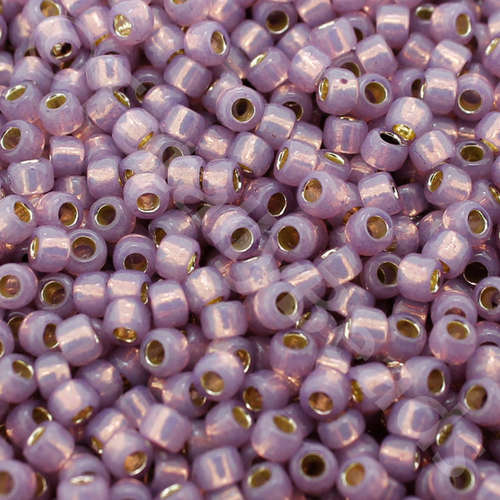 Toho Size 8 Seed Beads 10g - PF Silver Line Milky Amethyst
