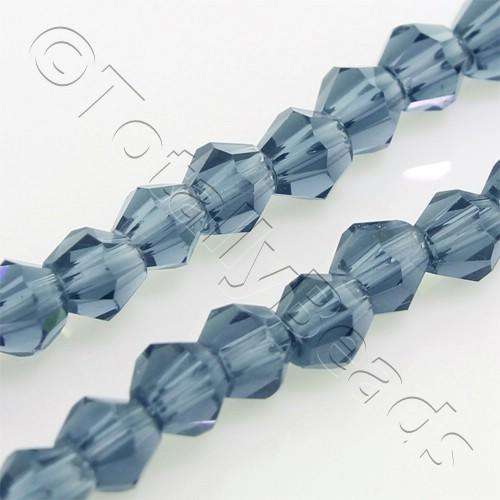 4mm crystal bicone beads sapphire blue — faceted for jewelry making and beadwork
