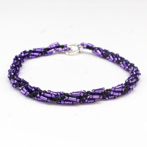 Helix Bugle Bracelets (6) frost nebula bracelet making kit — DIY set with beads and instructions for creating handmade jewelry