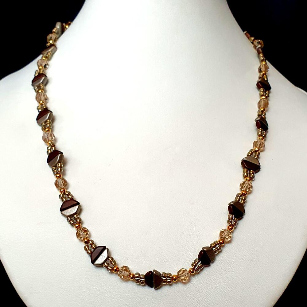 Hazel Tinos Jewellery coco & dark bronze jewelry making kit — DIY set with beads and instructions for creating handmade jewelry