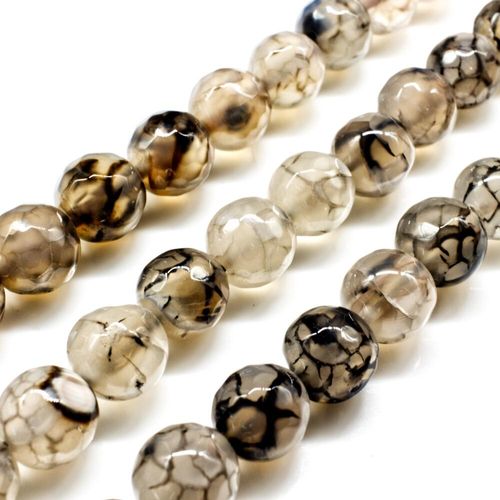 10mm resin druzy bead round opal shadow 15" strand — sparkling cabochon-style stone ideal for jewelry making, pendants, and craft designs
