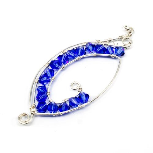 Aaliyah Pendant azure blue jewelry making kit — DIY set with beads and instructions for creating handmade jewelry
