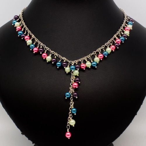Ellipse Necklace hundreds and thousands necklace making kit — DIY set with beads and instructions for creating handmade jewelry