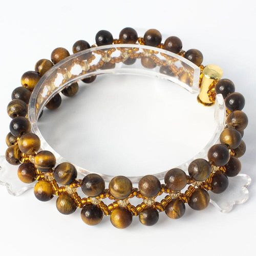 Serenity Gemstone Bracelet tiger eye bracelet making kit — DIY set with beads and instructions for creating handmade jewelry