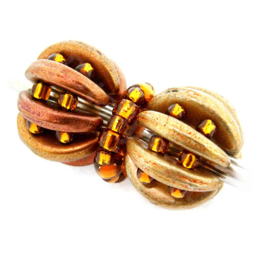 Erudite Crescent Bead Pack copper gold jewelry making kit — DIY set with beads and instructions for creating handmade jewelry