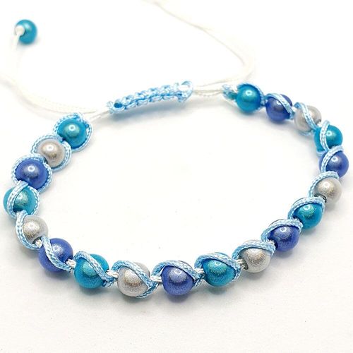 JoJo Macrame Bracelets Makes 7 Ocean bracelet making kit — DIY set with beads and instructions for creating handmade jewelry